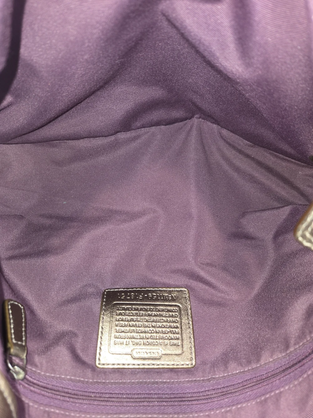 Coach Bronze Metallic Leather Shoulder Bag EUC